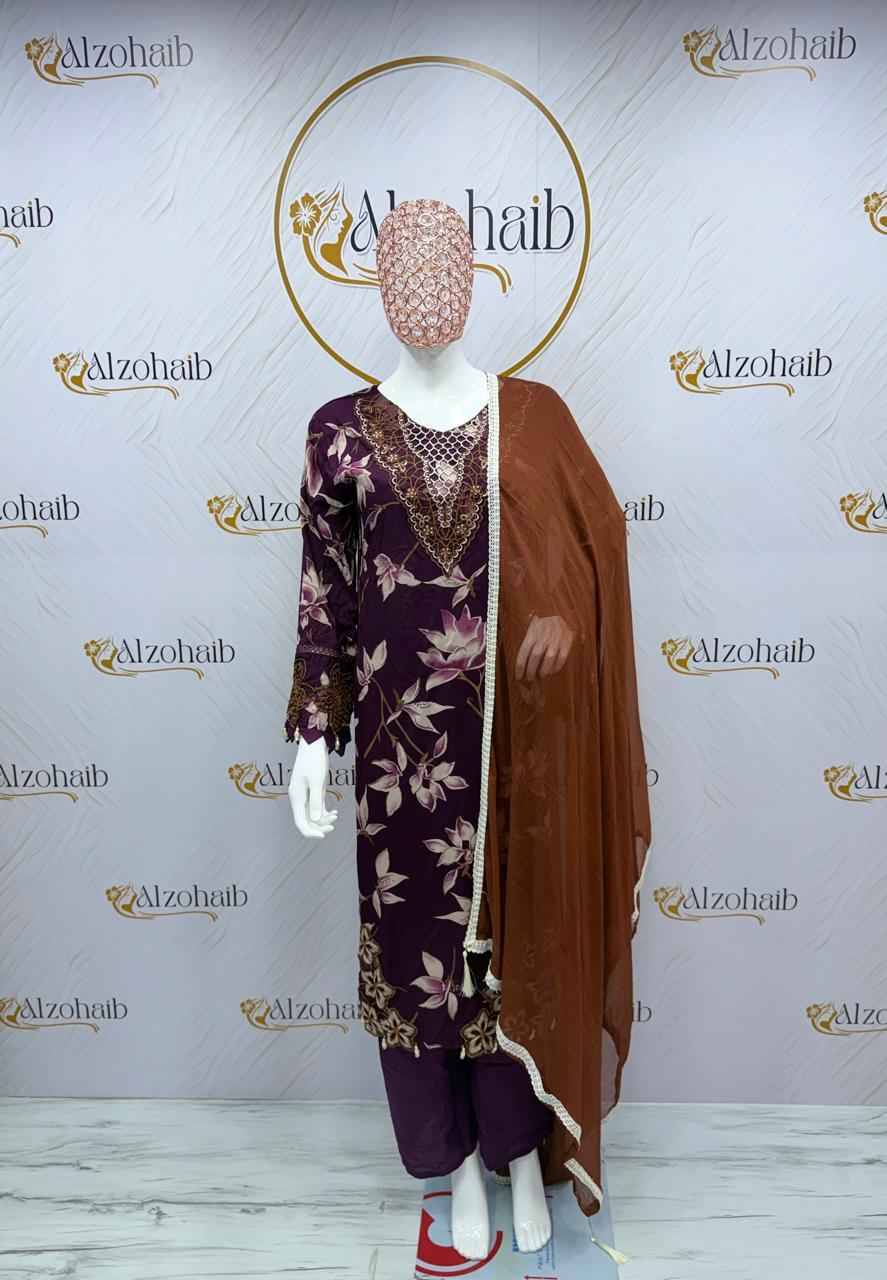 Alzohaib Vol 2 Pakistani Suits By Fashid Stylish Beautiful Colourful Printed & Embroidered Party Wear & Occasional Wear Pure cotton Dresses At Wholesale Price